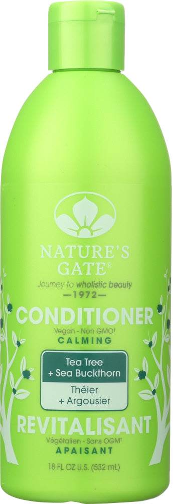 NATURES GATE: Calming Conditioner Tea Tree + Sea Buckthorn, 18 oz
