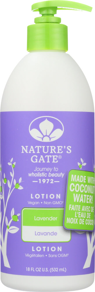 NATURES GATE: Body Lotion Lavender, 18 oz