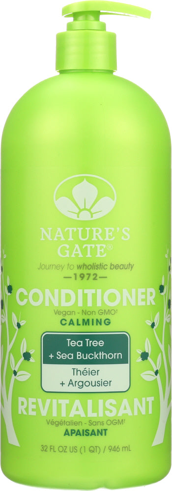 NATURES GATE: Calming Conditioner Tea Tree + Sea Buckthorn, 32 Oz
