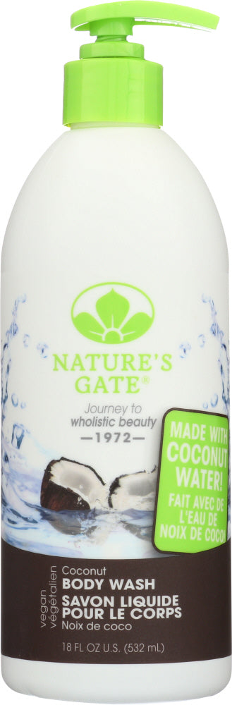 NATURES GATE: Coconut Body Wash, 18 oz