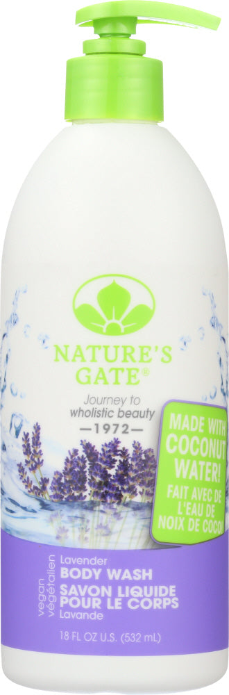 NATURES GATE: Lavender Body Wash, 18 oz