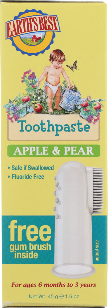EARTHS BEST: Toothpaste Apple Pear, 1.6 oz