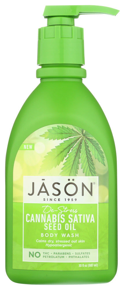 JASON: De-Stress Cannabis Sativa Seed Oil Body Wash, 30 fl oz