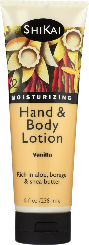 SHIKAI: All Natural Hand & Body Lotion Vanilla, 8 Oz