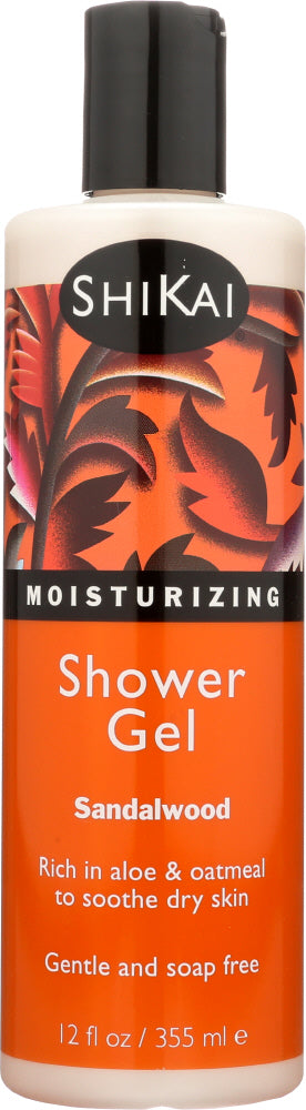 SHIKAI: All Natural Moisturizing Shower Gel Sandalwood, 12 Oz
