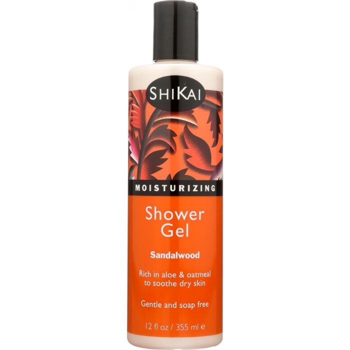 SHIKAI: All Natural Moisturizing Shower Gel Sandalwood, 12 Oz