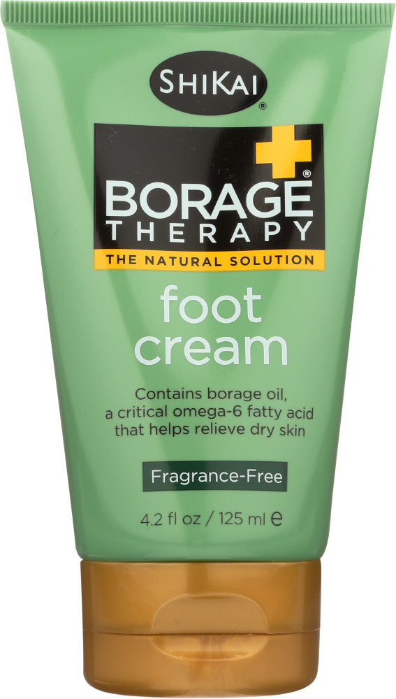 SHIKAI: Borage Therapy Foot Cream Unscented, 4.2 oz