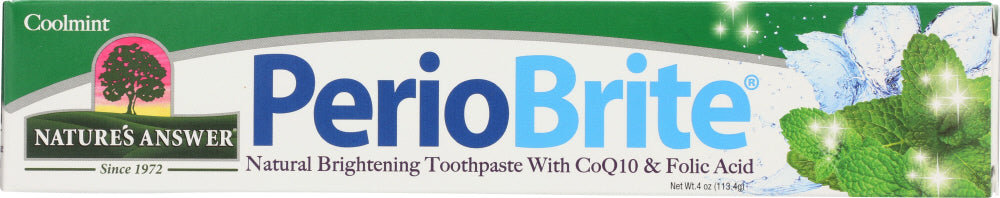 NATURE'S ANSWER: PerioBrite Toothpaste Cool Mint, 4 oz
