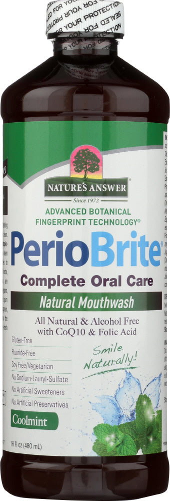 NATURE'S ANSWER: PerioBrite Natural Mouthwash Coolmint, 16 oz