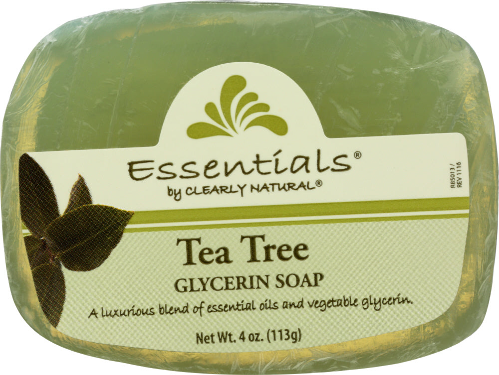CLEARLY NATURAL: Glycerine Soap Bar Tea Tree, 4 oz