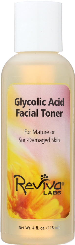 REVIVA: Glycolic Acid Facial Toner, 4 oz