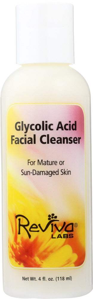 REVIVA: Glycolic Acid Facial Cleanser, 4 oz