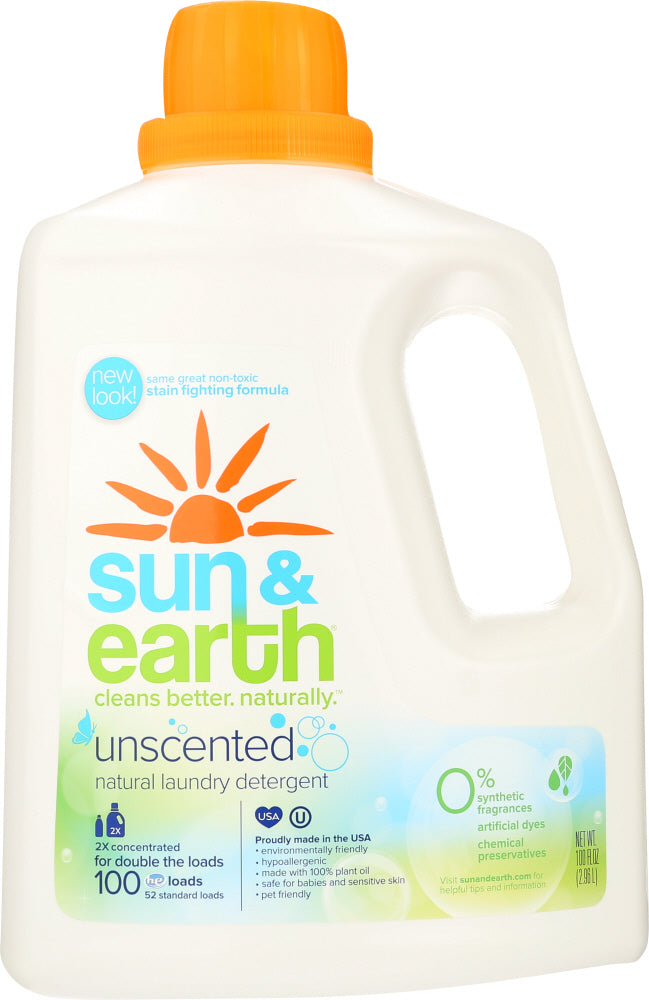 SUN & EARTH: Natural Laundry Detergent, 100 fo