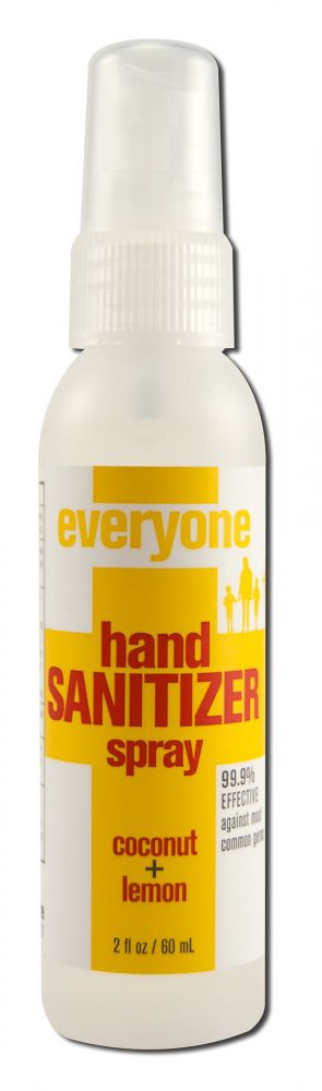 EVERYONE: Coconut Lemon Hand Sanitizer Spray, 2 oz