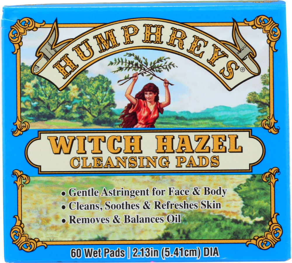 HUMPHREYS: Astringent Witch Hazel Pads, 60 pc