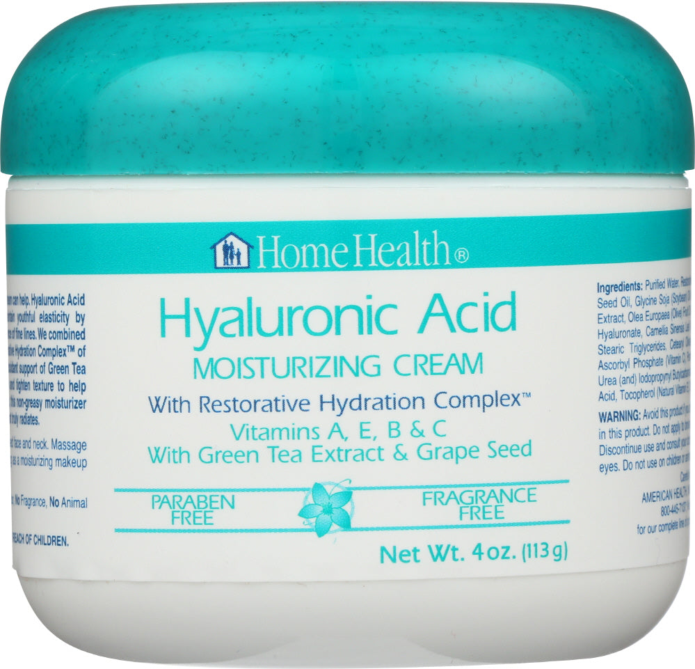 HOME HEALTH: Hyaluronic Acid Moisturizing Cream, 4 oz