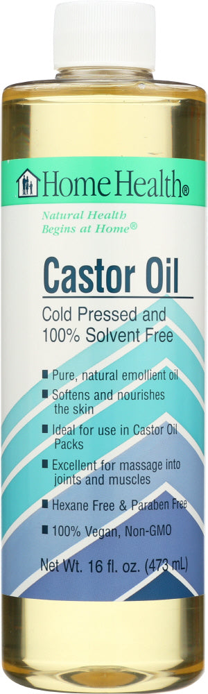 HOME HEALTH: Castor Oil Cold Pressed and Cold Processed, 16 Oz