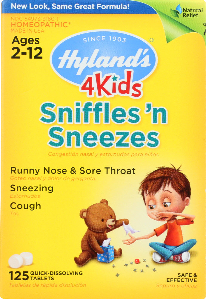HYLAND'S: 4 Kids Sniffles 'N Sneezes, 125 Quick-Dissolving tablets