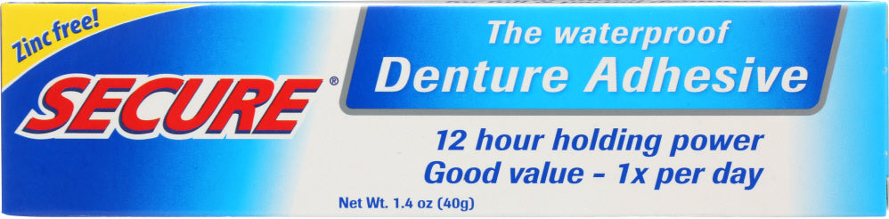 SECURE: Waterproof Denture Adhesive, 1.4 oz