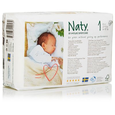 NATY-ECO BY NATY: Diapers Size 1 8-14 lbs, 36 pc