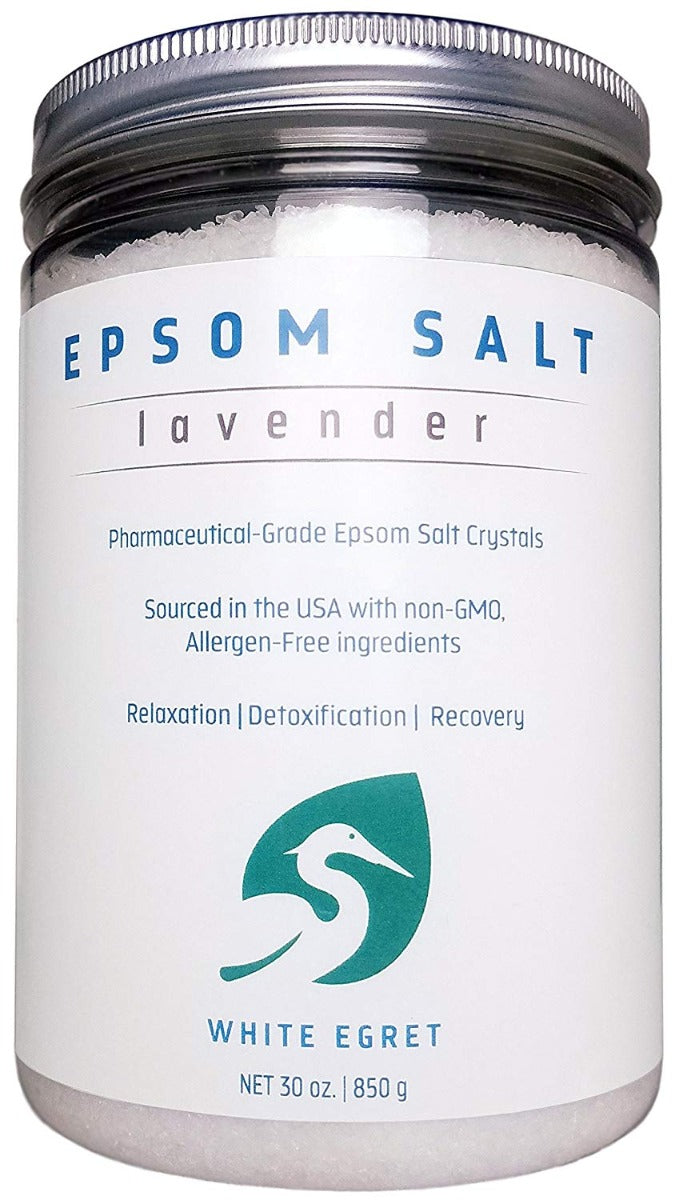 WHITE EGRET: Salt Epsom Lavender, 30 oz