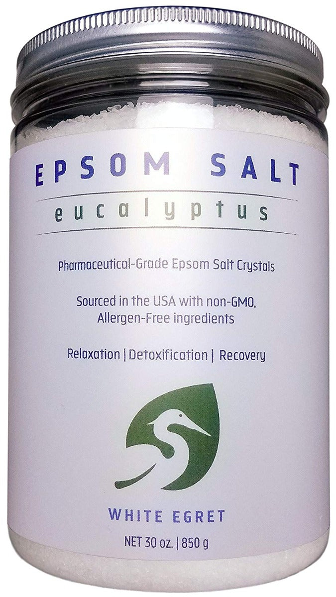 WHITE EGRET: Salt Epsom Eucalyptus, 30 oz