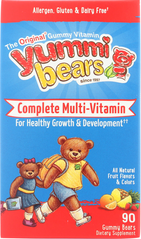 YUMMI BEARS: Complete Multi-Vitamin Natural Fruit Flavors, 90 Gummy Bears