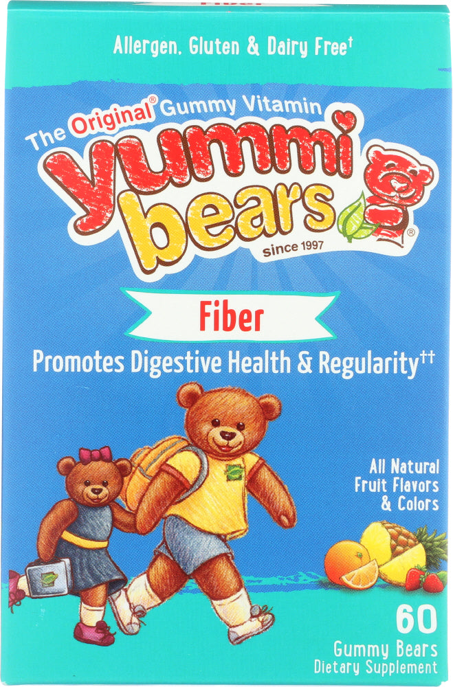 YUMMI BEARS: Fiber Natural Fruit Flavors, 60 Gummy Bears