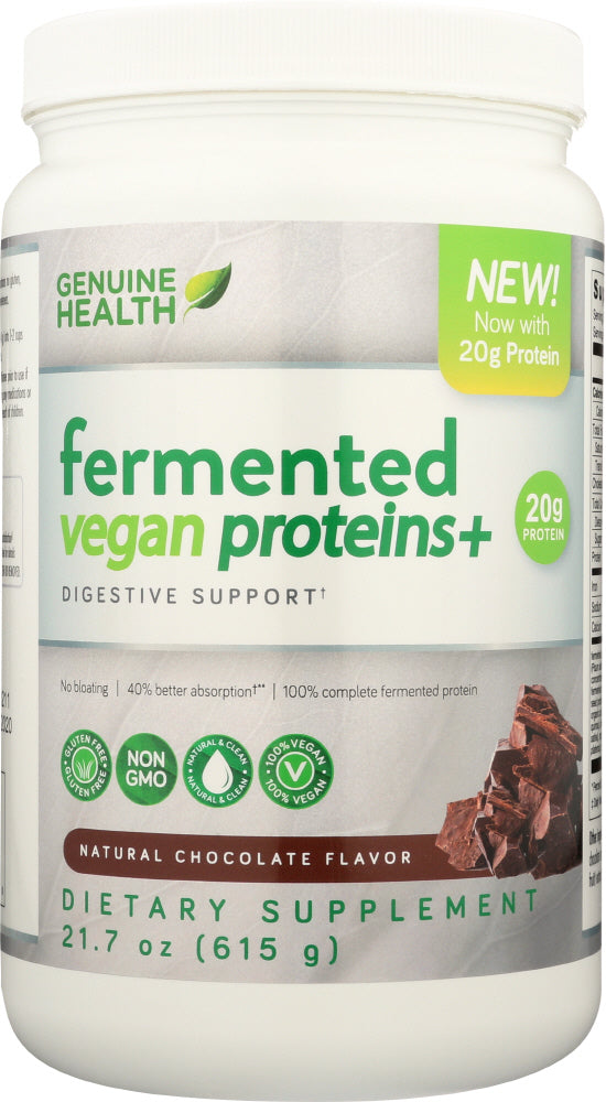 GENUINE HEALTH USA: Protein Fermented Vegan Chocolate Organic, 600 gm