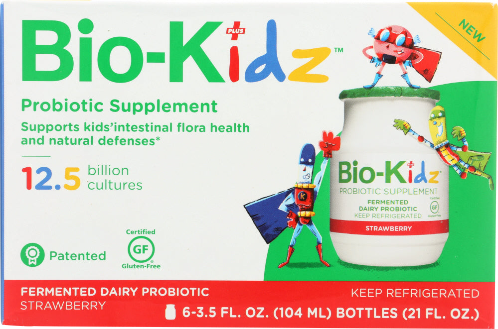 BIO K: Probiotic Kidz Strawberry Six Pack, 21 oz