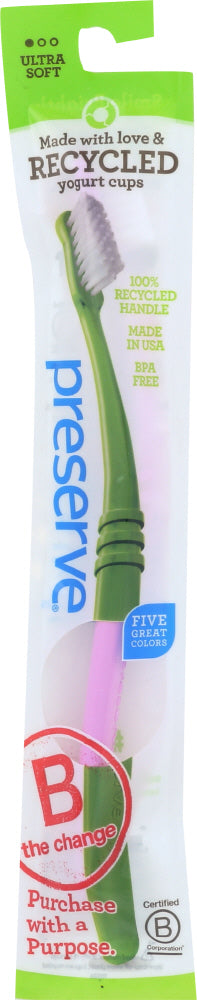 PRESERVE: Ultra Soft Toothbrush in Lightweight Pouch, 1 ea