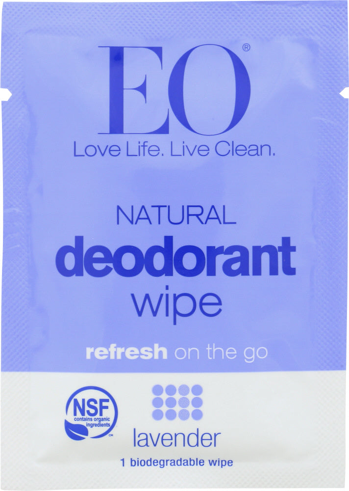 EO: Deodorant Wipe Lavender, 1 ea