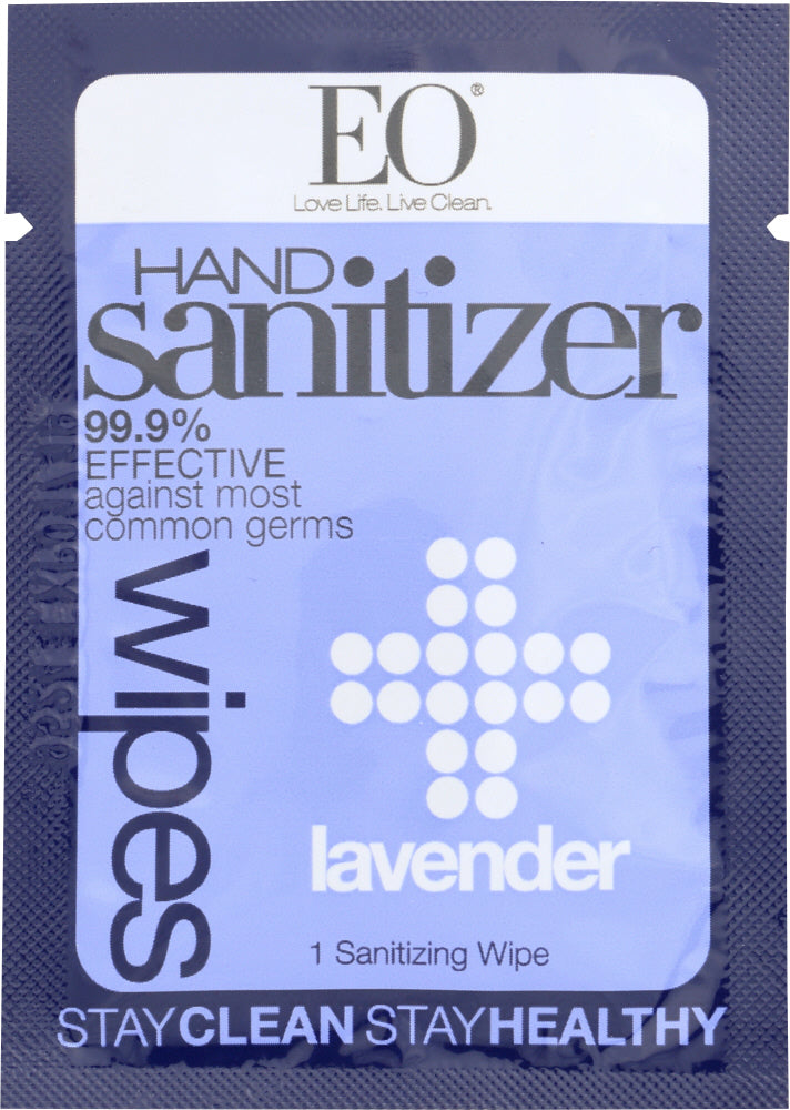 EO: Hand Wipes Sanitizer Lavender, 1 ea