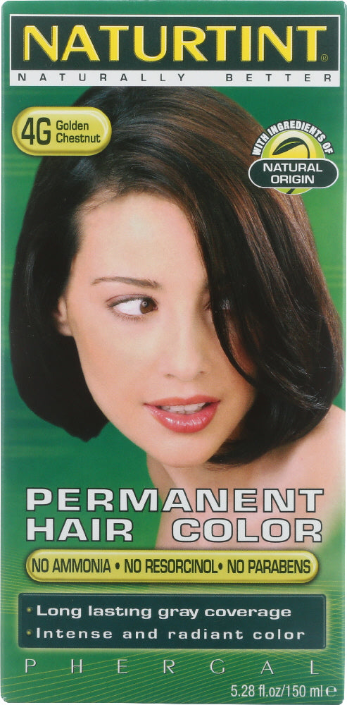 NATURTINT: Permanent Hair Color 4G Golden Chestnut, 5.28 oz
