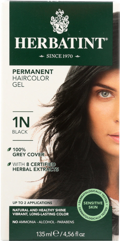 HERBATINT: Permanent Herbal Haircolor Gel 1n-Black, 4 Oz