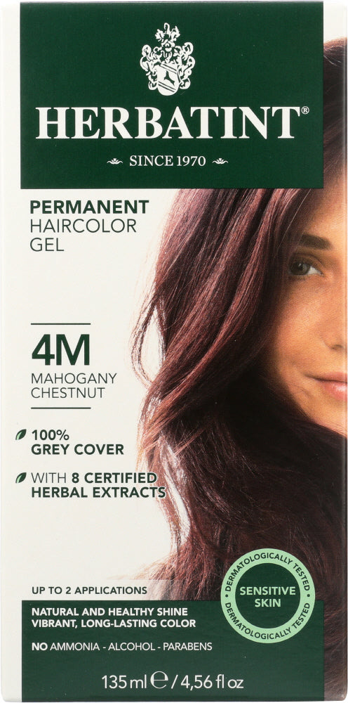 HERBATINT: Permanent Hair Color Gel 4M Mahogany Chestnut, 4.56 oz