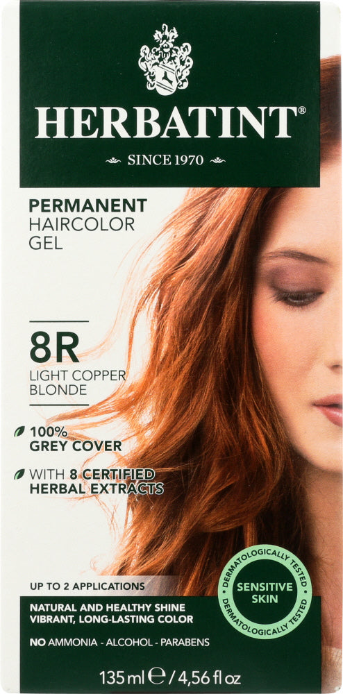 HERBATINT: Permanent Hair Color Gel 8R Light Copper Blonde, 4.56 oz