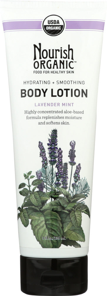 NOURISH: Organic Body Lotion Lavender Mint, 8 oz