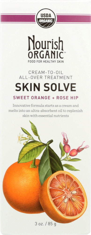 NOURISH ORGANIC: Skin Solve Cream to Oil Sweet Orange & Rose Hip, 3 oz