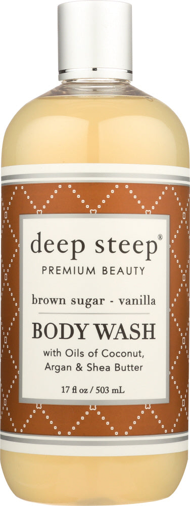 DEEP STEEP: Body Wash Brown Sugar Vanilla, 17 oz