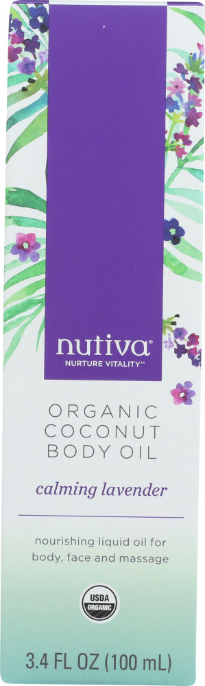 NUTIVA: Oil Body Coconut Lavender, 3.4 oz