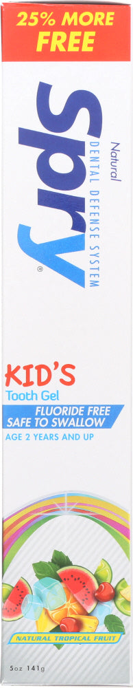 SPRY: Tropical Fruit Kid's Xylitol Tooth Gel, 5 oz