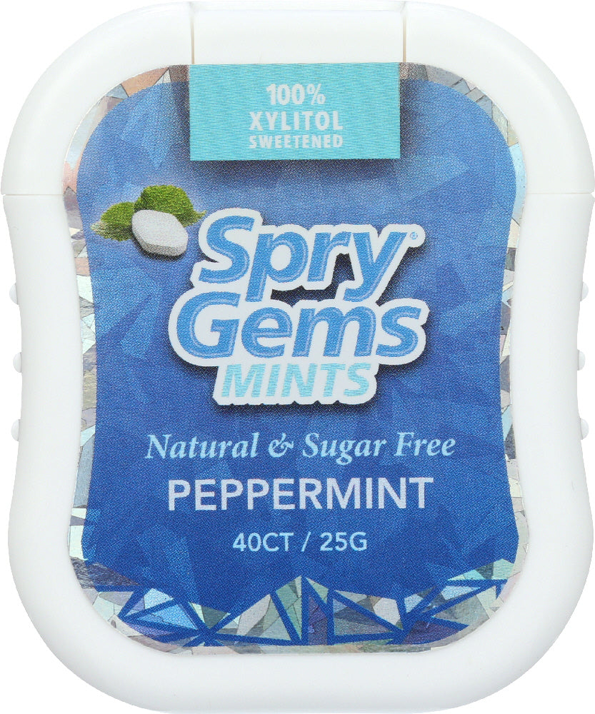 SPRY: Gems Mints Peppermint, 40 Pc