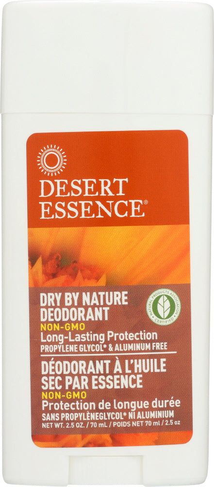 DESERT ESSENCE: Dry by Nature Deodorant with Chamomile and Calendula, 2.5 oz