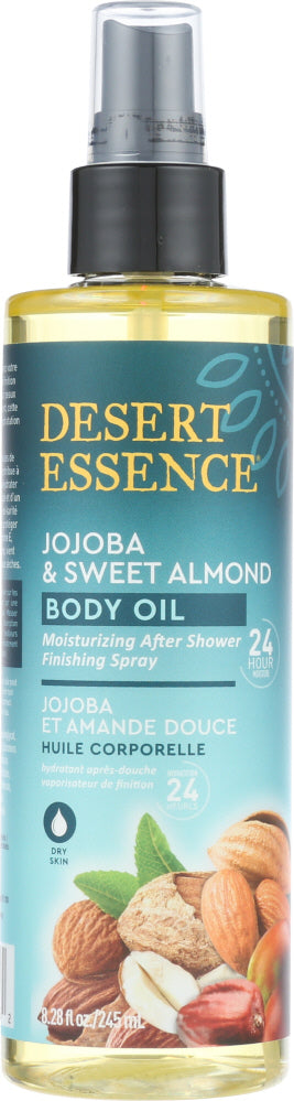 DESERT ESSENCE: Oil Body Jojoba and Sweet Almond, 8.28 oz