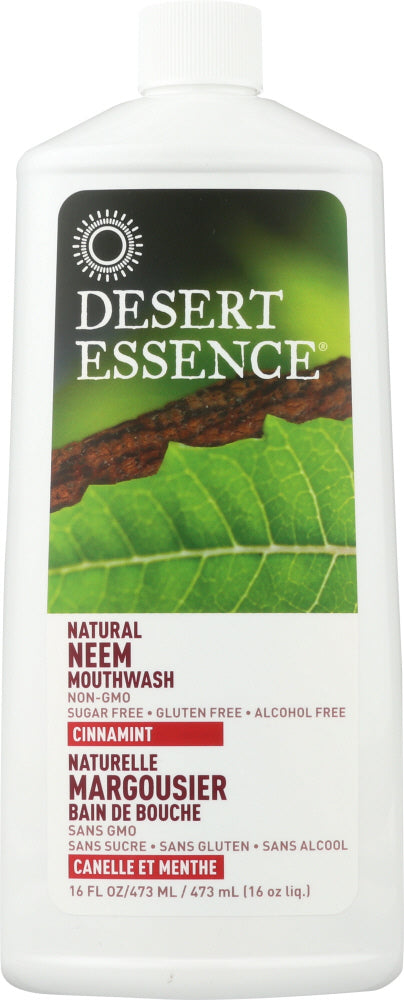 DESERT ESSENCE: Neem Mouthwash Cinnamint, 16 fo