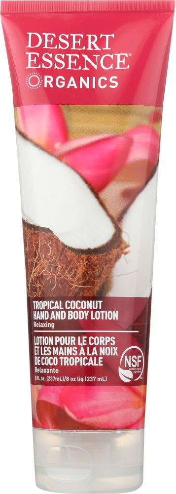 DESERT ESSENCE: Organics Hand and Body Lotion Tropical Coconut, 8 oz