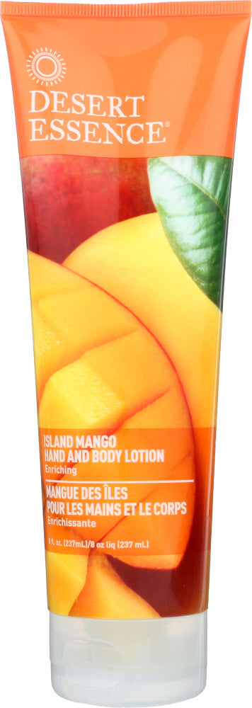 DESSERT ESSENCE: Hand and Body Lotion Island Mango, 8 Oz