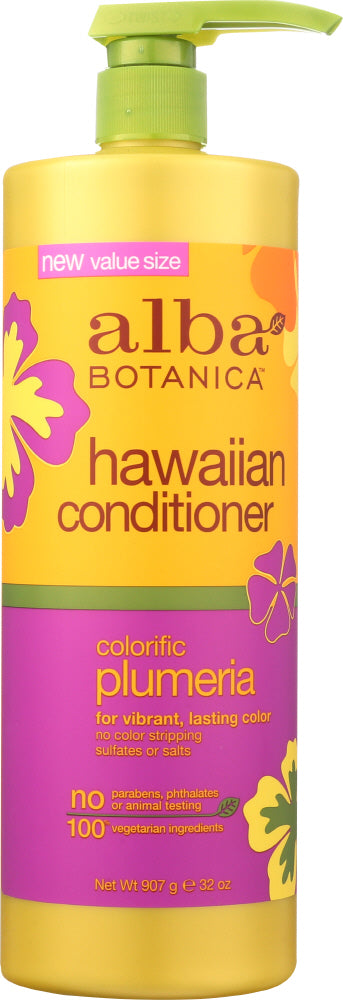 ALBA BOTANICA: Conditioner Colorific Plumeria, 32 oz