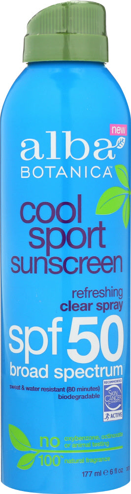 ALBA BOTANICA: Cool Sport Spray SPF 50, 6 oz